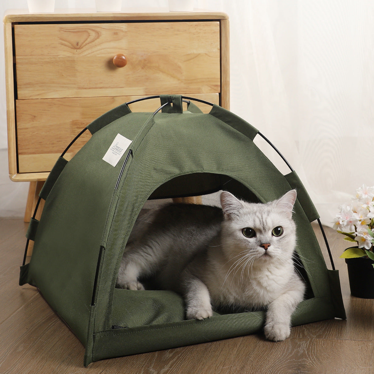 Cooling Pet Tent Bed With Cushion